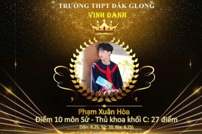 Trường THPT Đắk Glong vinh danh học sinh khối 12 đạt thành tích cao trong kỳ thi tốt nghiệp THPT năm 2025