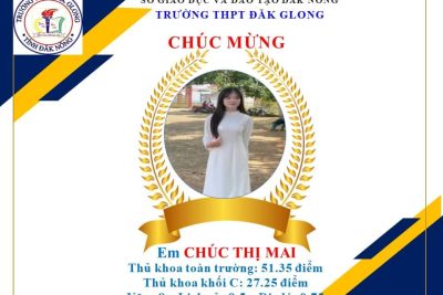 Năm học 2023-2024 trường THPT Đắk Glong đậu tốt nghiệp 100%.