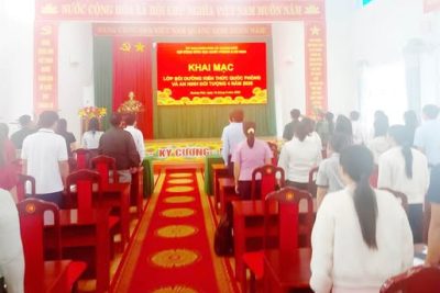 TRƯỜNG THPT ĐẮK GLONG CỬ 13 GIÁO VIÊN THAM GIA LỚP BỒI DƯỠNG KIẾN THỨC QUỐC PHÒNG VÀ AN NINH ĐỐI TƯỢNG 4 NĂM 2026