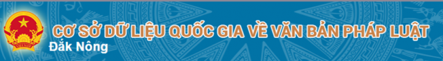 Văn bản pháp lý tỉnh Đăk Nông