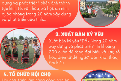 Kế hoạch Tổ chức các hoạt động Kỷ niệm 20 năm Ngày tái lập tỉnh Đắk Nông