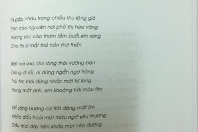 Bài thơ ” khoảng trời màu tím” tác giả Trần Vĩnh Yên