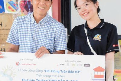 Dự án cộng đồng “Hải Đăng Trên Bản V3″ thăm và làm việc tại trường THPT Đắk Glong